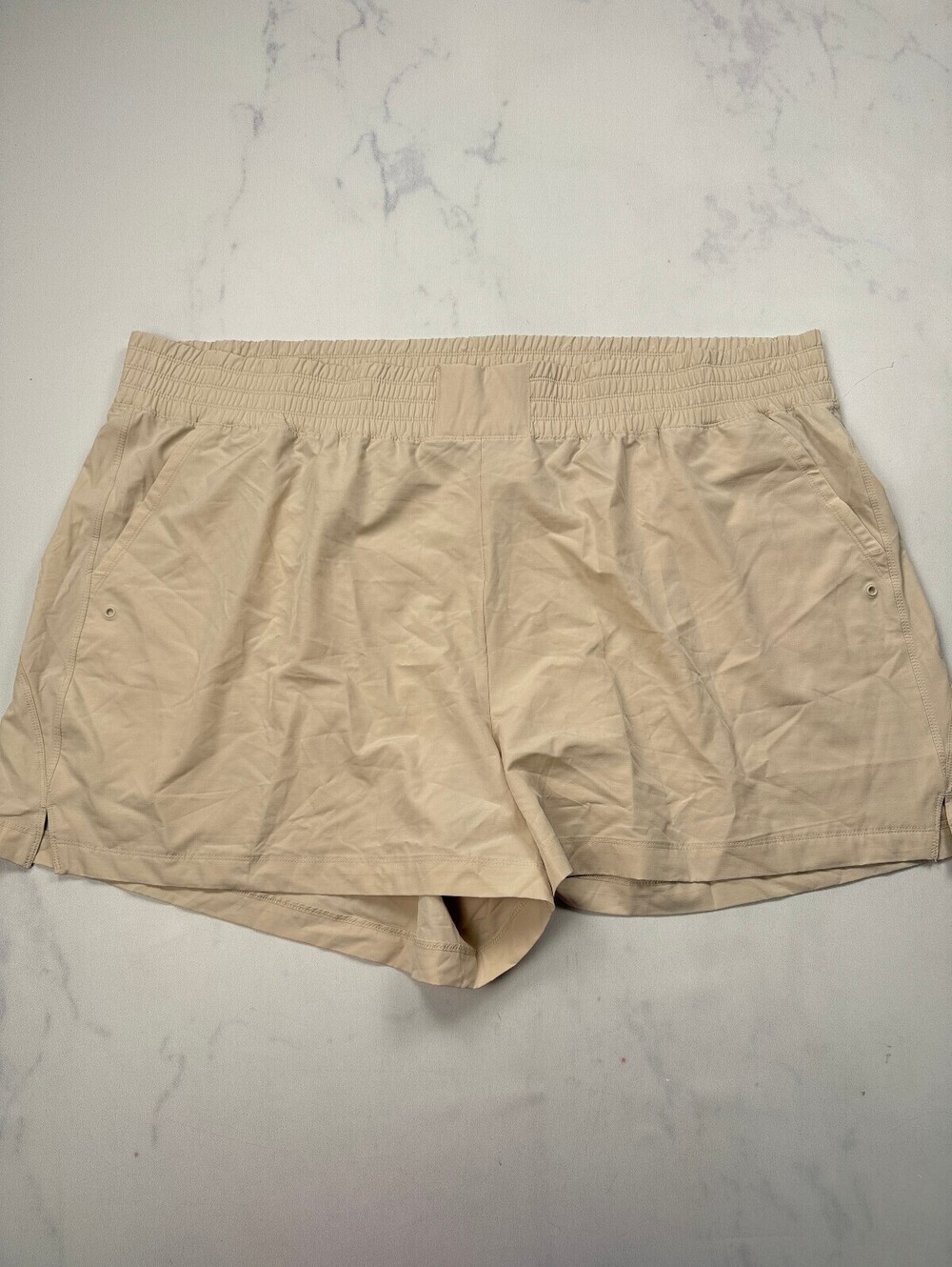Old Navy StretchTech Athletic Shorts Beige Current Adjustable - Womens 4X